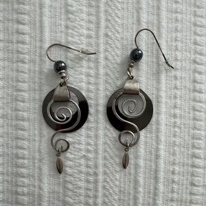 Elegant Silver Swirl Earrings